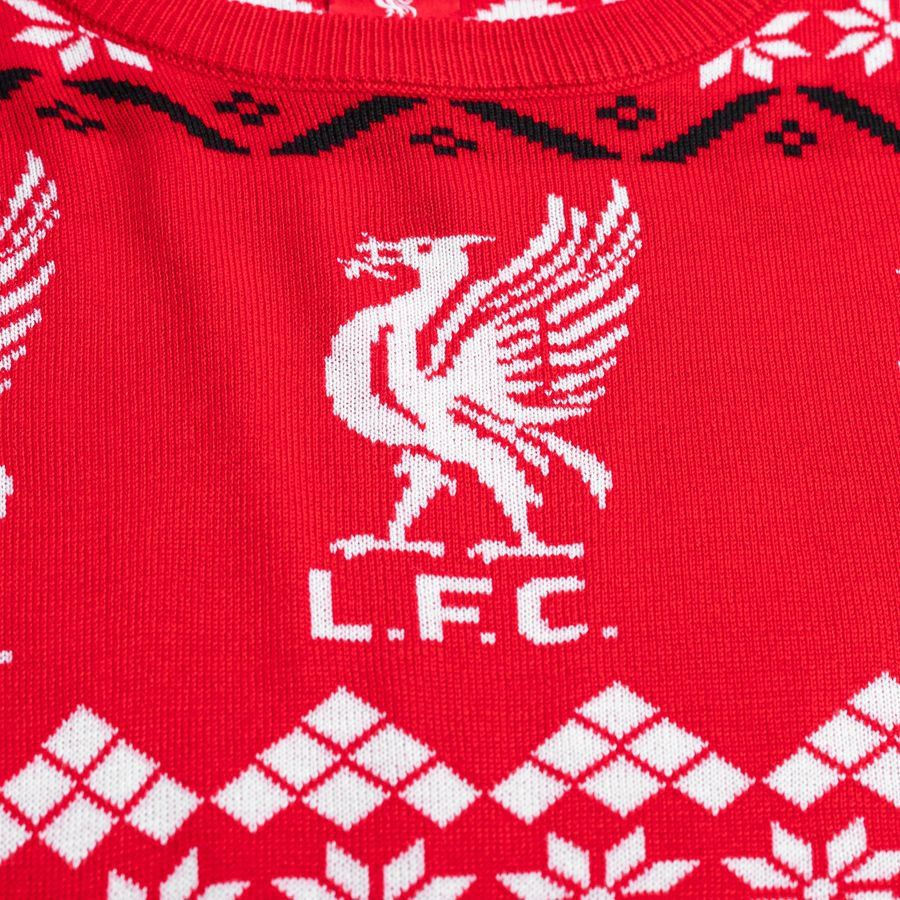 Liverpool Christmas Jumper Liverbird - Red/White - Men's-SoccerKits Hub | Buy Soccer Jerseys Online